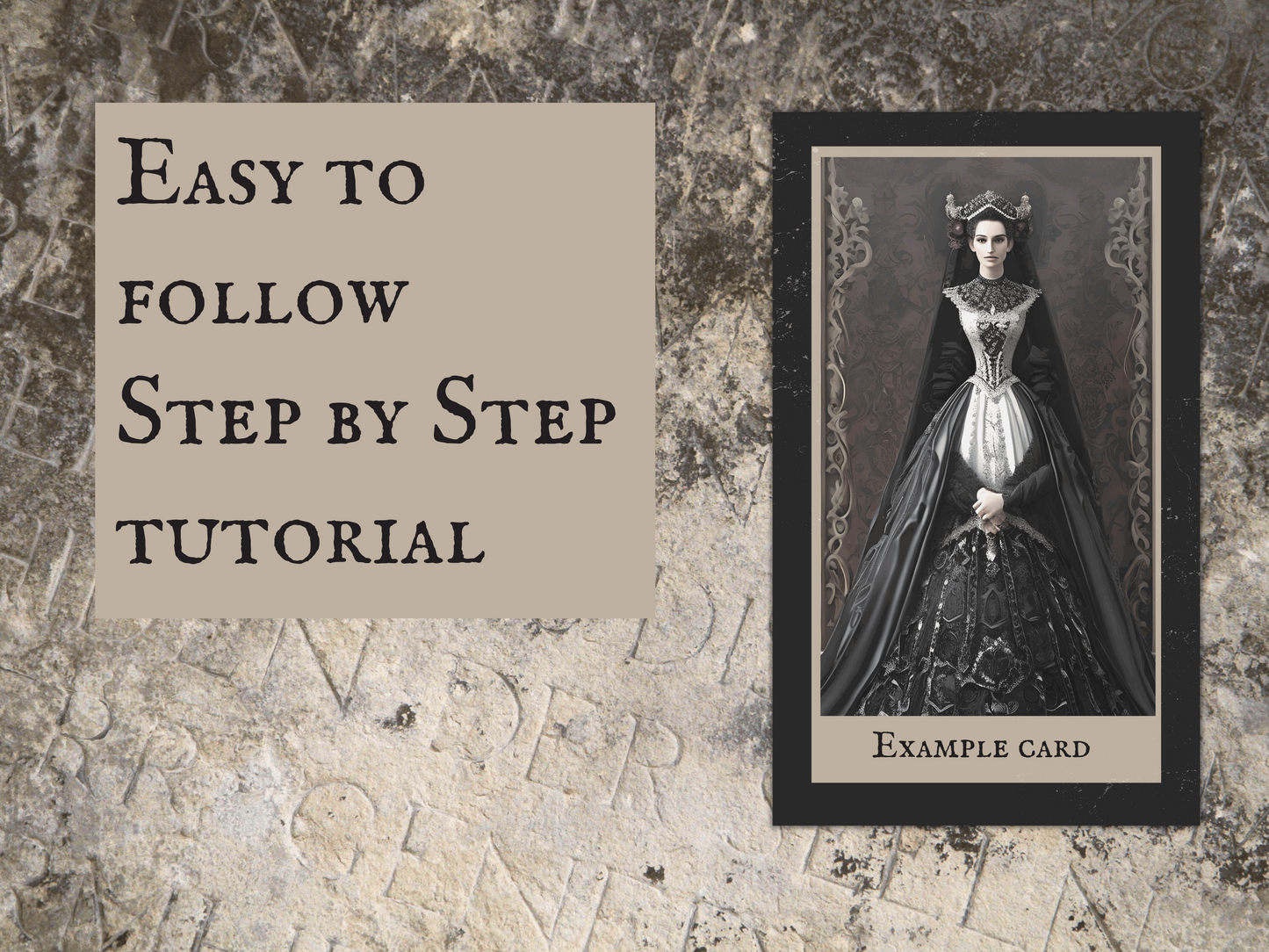 Retro Gothic Tarot Card Template | DIY Make Your Own Tarot Card Deck | 78 Printable Tarot Cards | Easy Canva Template Tutorial