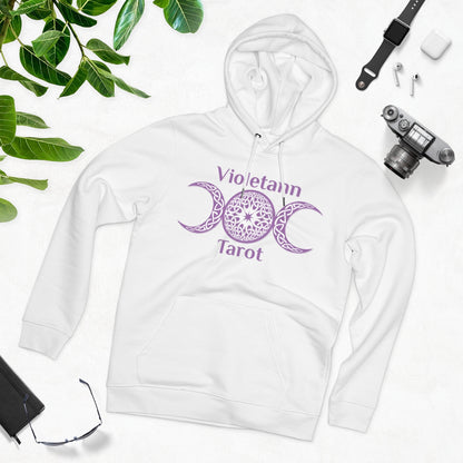 Violetann Tarot Logo White - Unisex Cruiser Hoodie