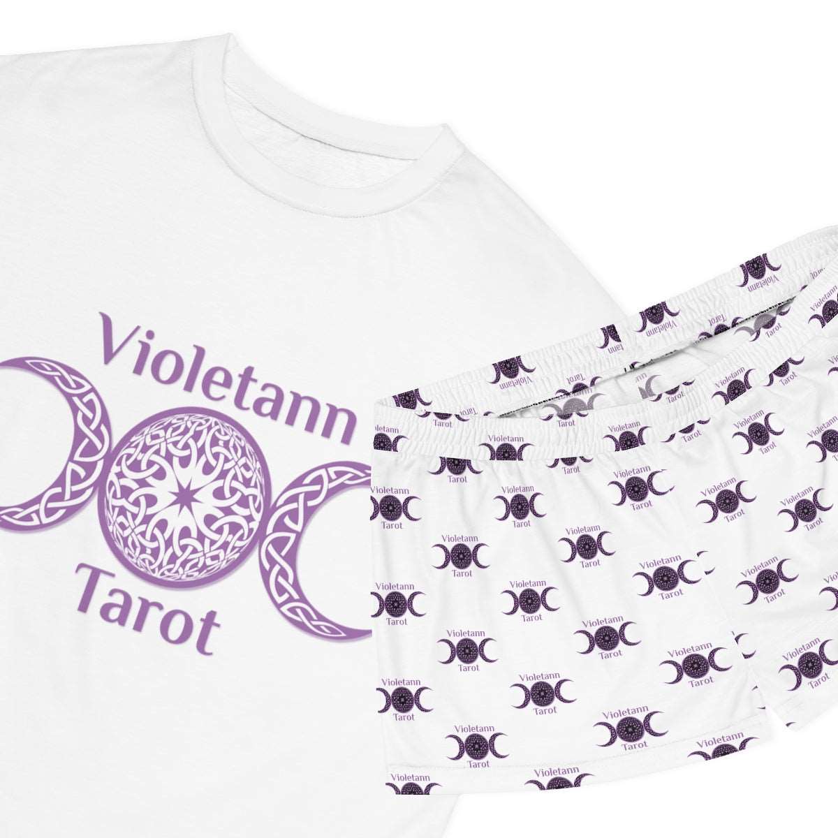 Violetann Tarot Logo - Women's Short Pajama Set (AOP)