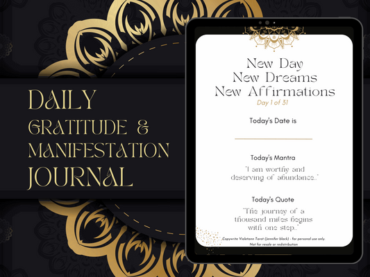 The Golden Mandala Journal: 30 Days of Gratitude, Self-Care and Manifestation | Download | Mindful Colouring | Quotes | Manifesting Mantras