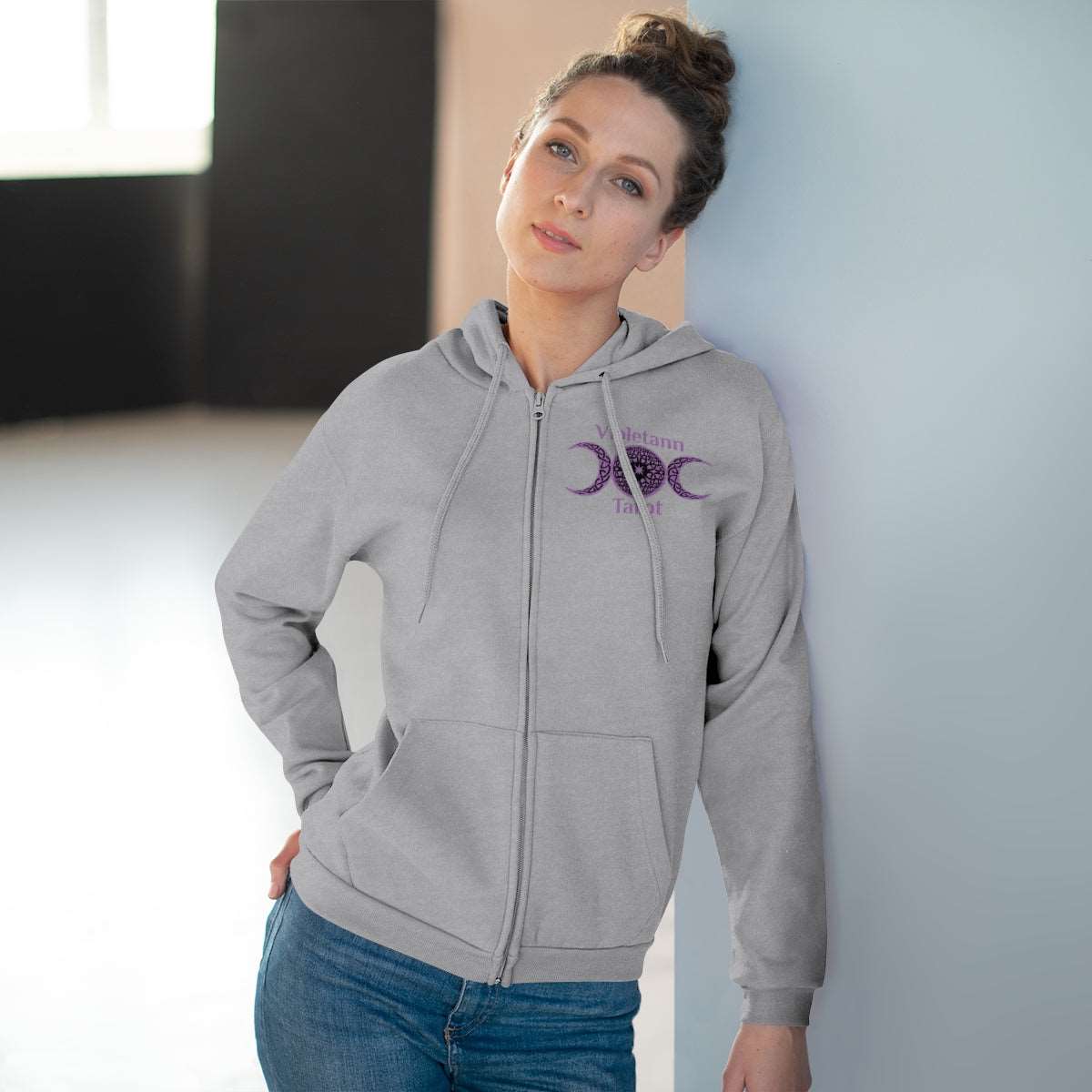 Violetann Tarot Logo - Unisex Hooded Zip Sweatshirt