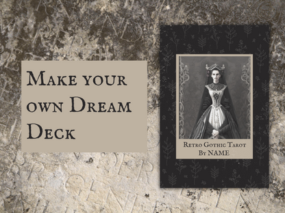 Retro Gothic Tarot Card Template | DIY Make Your Own Tarot Card Deck | 78 Printable Tarot Cards | Easy Canva Template Tutorial