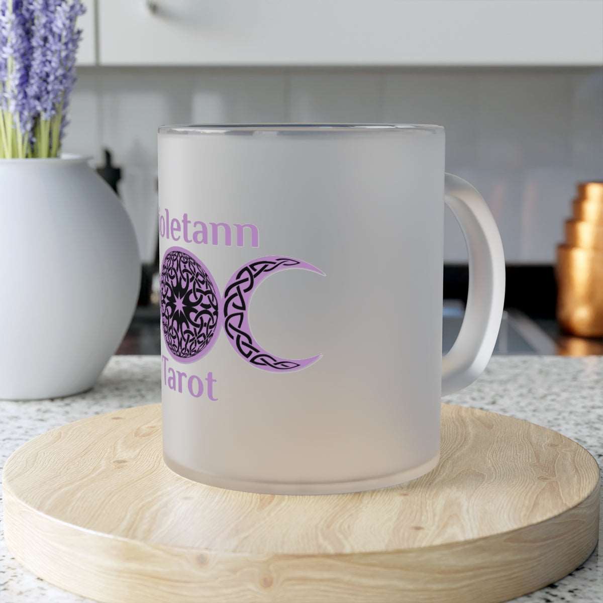 Violetann Tarot Logo - Frosted Glass Mug