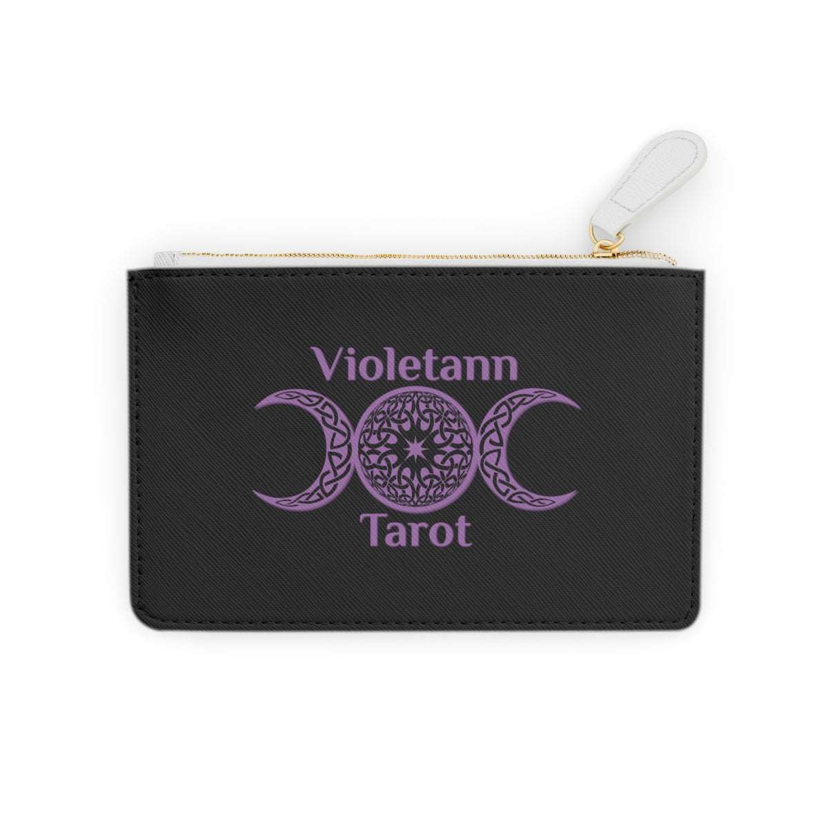 Violetann Tarot Logo -  Black Mini Clutch Bag