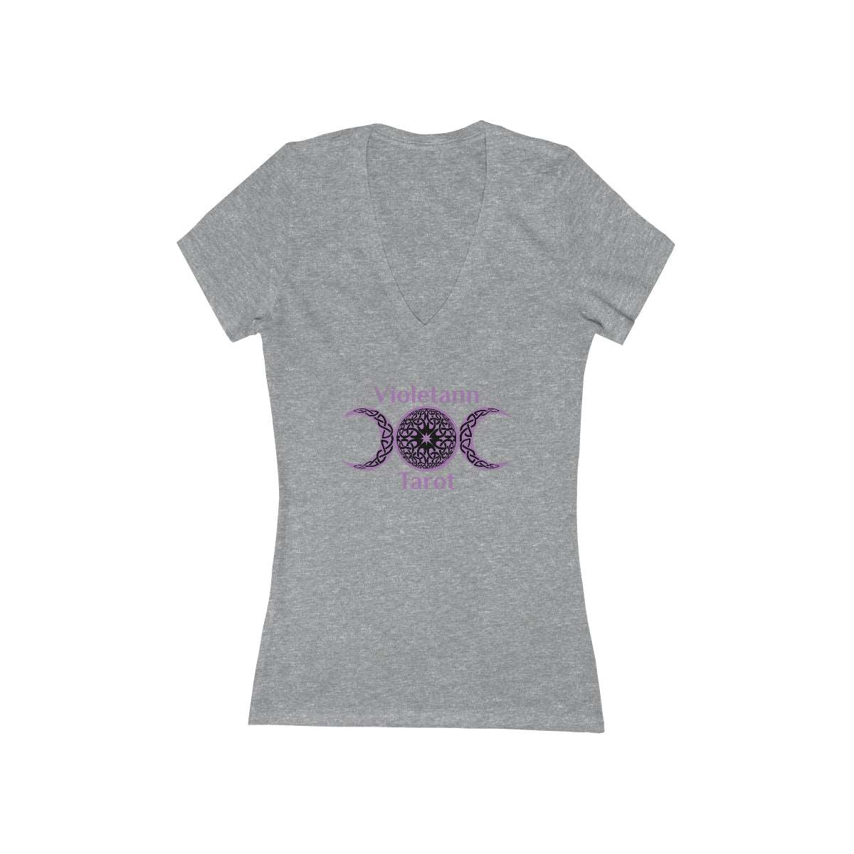Violetann Tarot Logo - Women's Jersey Short Sleeve Deep V-Neck Tee