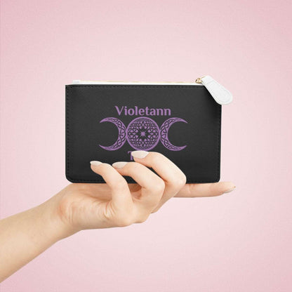 Violetann Tarot Logo -  Black Mini Clutch Bag