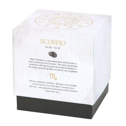 Scorpio Black Oudh Gemstone Zodiac Candle