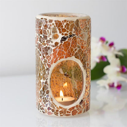 Pillar Brown Crackle Oil Burner