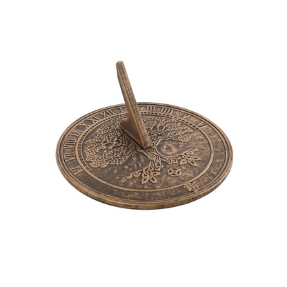 Tree Of Life Terracotta Sundial by Lisa Parker