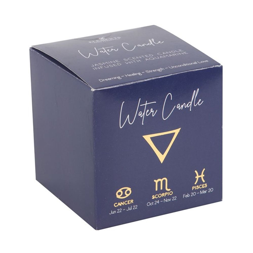 Water Element Jasmine Crystal Chip Candle