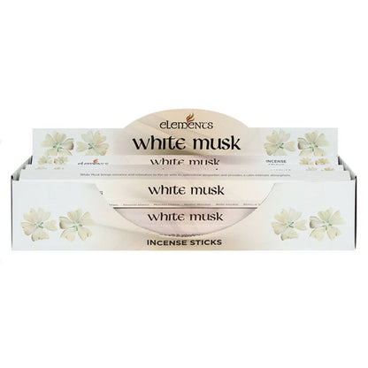 Set of 6 Packets of Elements White Musk Incense Sticks