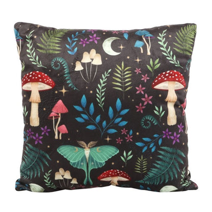 35cm Square Dark Forest Print Cushion