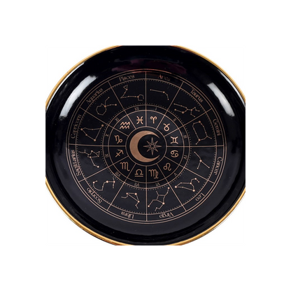 Black Astrology Wheel Trinket Dish