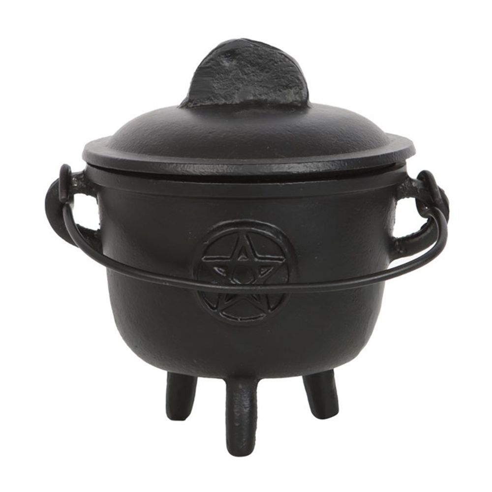 11cm Cast Iron Cauldron with Pentagram