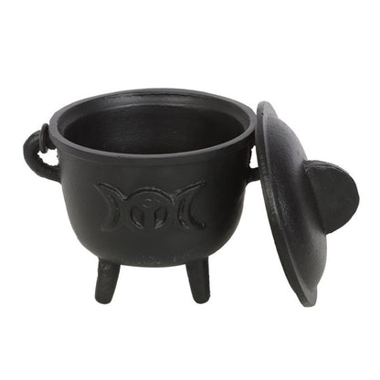 11cm Cast Iron Cauldron with Triple Moon