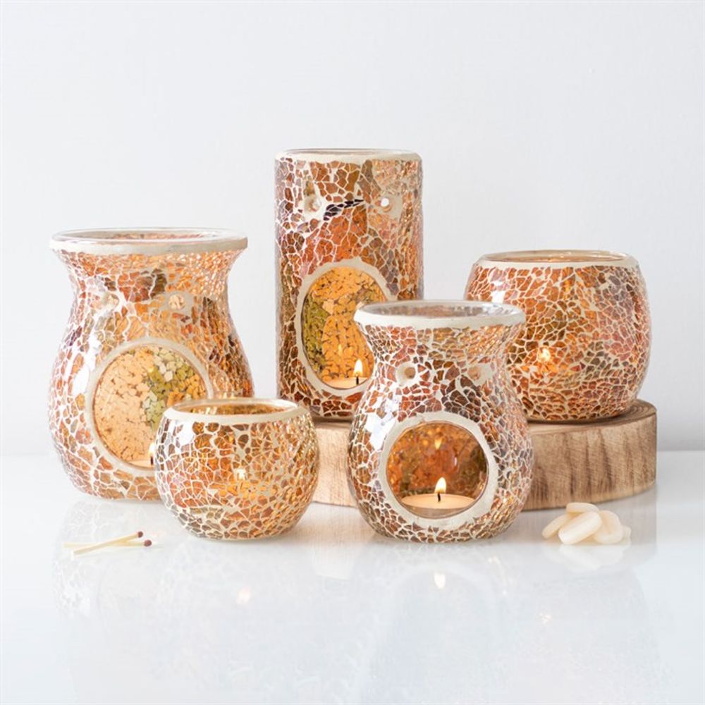 Pillar Brown Crackle Oil Burner