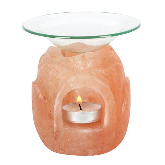 Lotus Flower Shaped Himalayan Salt Oil Burner