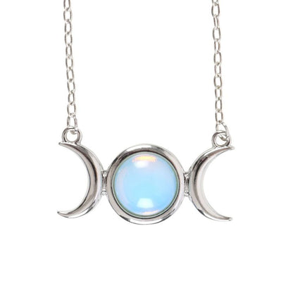 Opalite Triple Moon Necklace Card