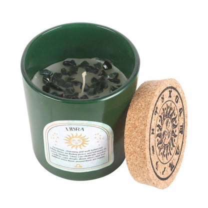 Libra Sweet Jasmine Gemstone Zodiac Candle