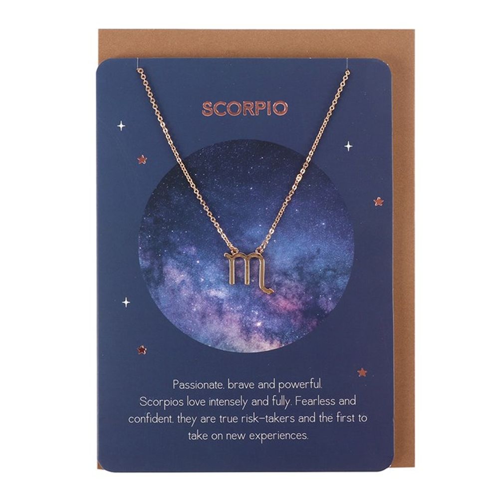 Scorpio Zodiac Necklace Card