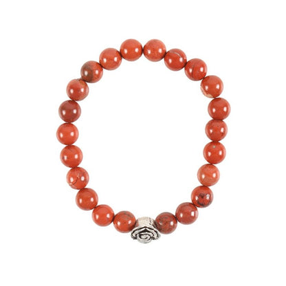 Rose Red Jasper Beaded Bracelet