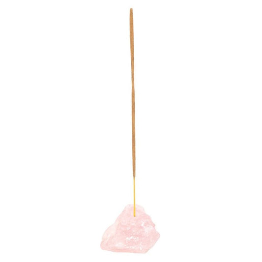 Rose Quartz Crystal Incense Stick Holder