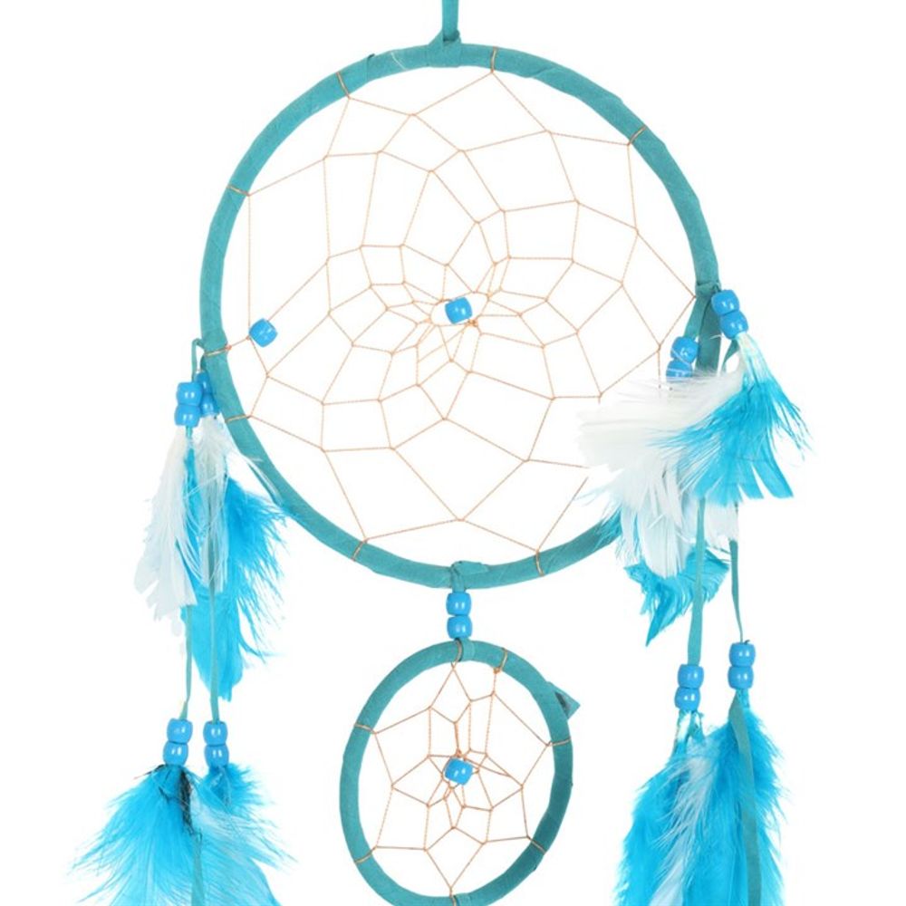 Teal Double Dreamcatcher with Tassels