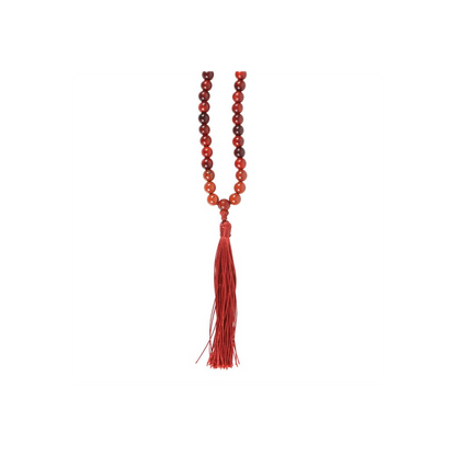 Grounding Rosewood & Red Jasper Mallah Necklace