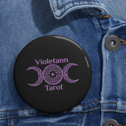 Violetann Tarot Logo Pin Buttons