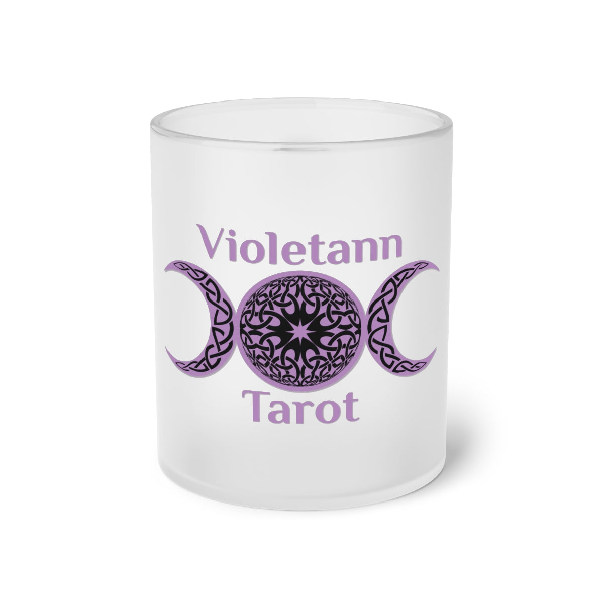 Violetann Tarot Logo - Frosted Glass Mug