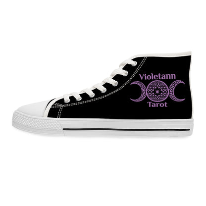Violetann Tarot Logo - Black Women's High Top Sneakers
