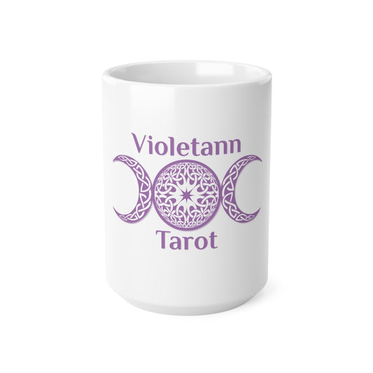 Violetann Tarot Logo Ceramic Coffee Cups, 11oz, 15oz